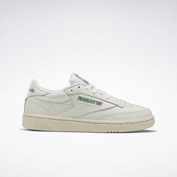 Reebok Club C 85 Model Vintage Biele / Zelene - Damske Casual Obuv